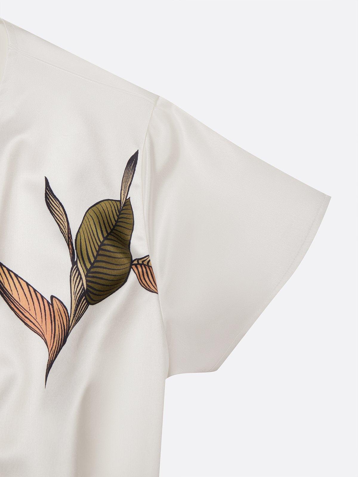 Michelle | Midikleid mit botanischem Wickeldesign