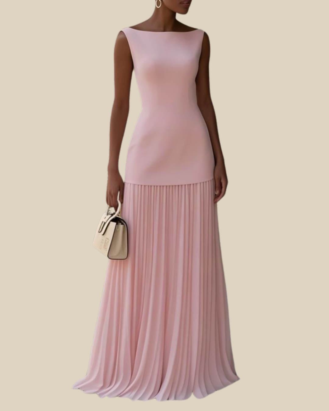 Luna | Plissiertes Maxikleid