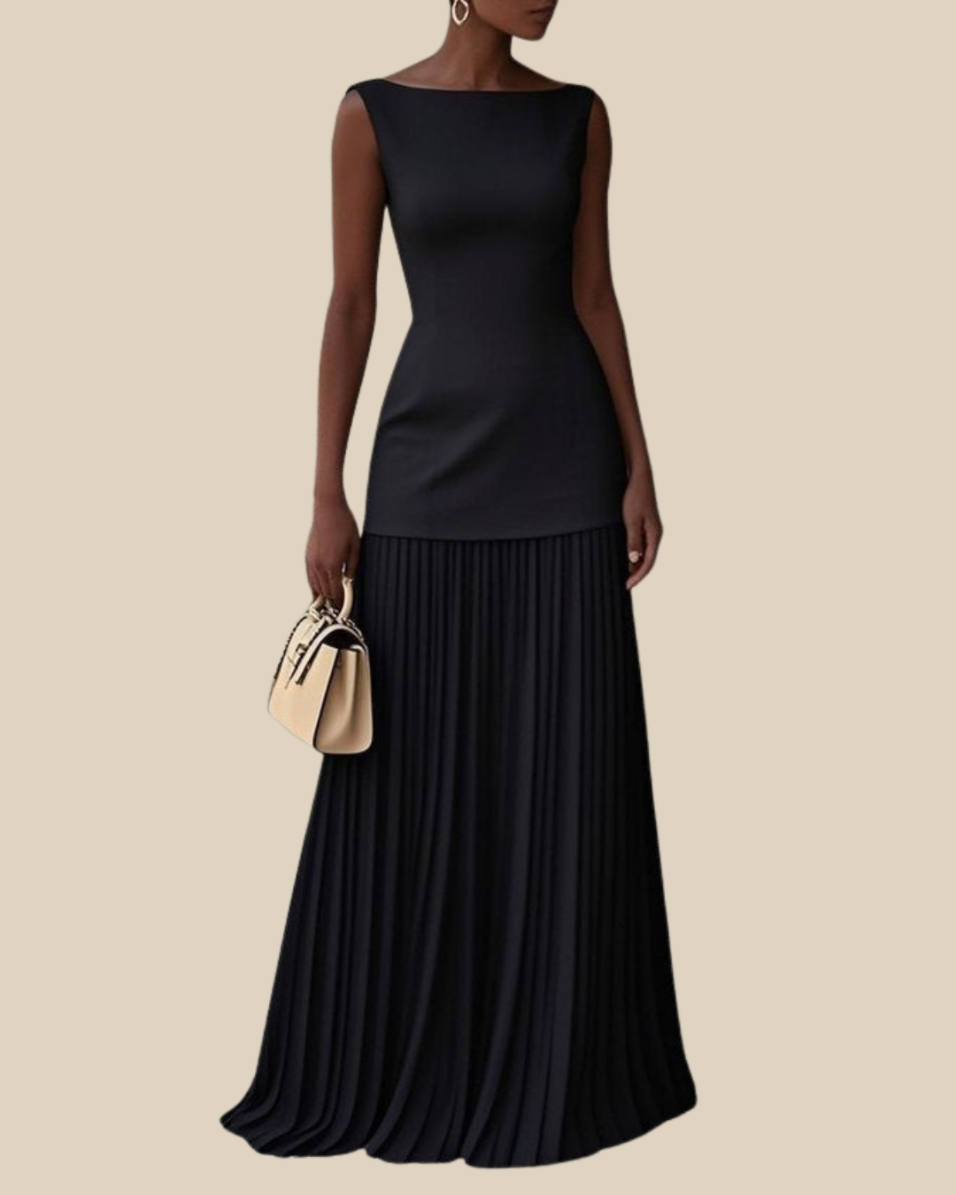 Luna | Plissiertes Maxikleid