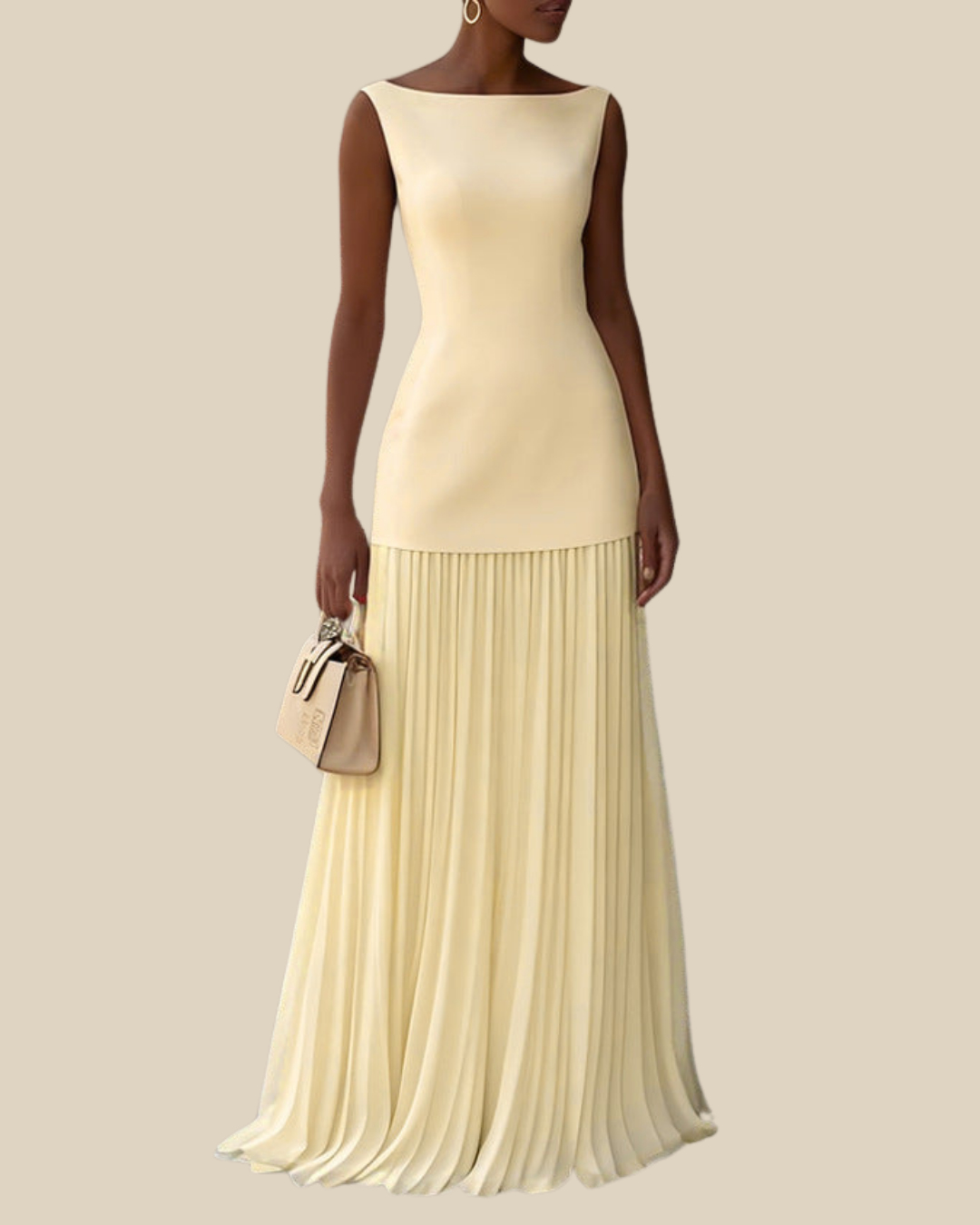 Luna | Plissiertes Maxikleid
