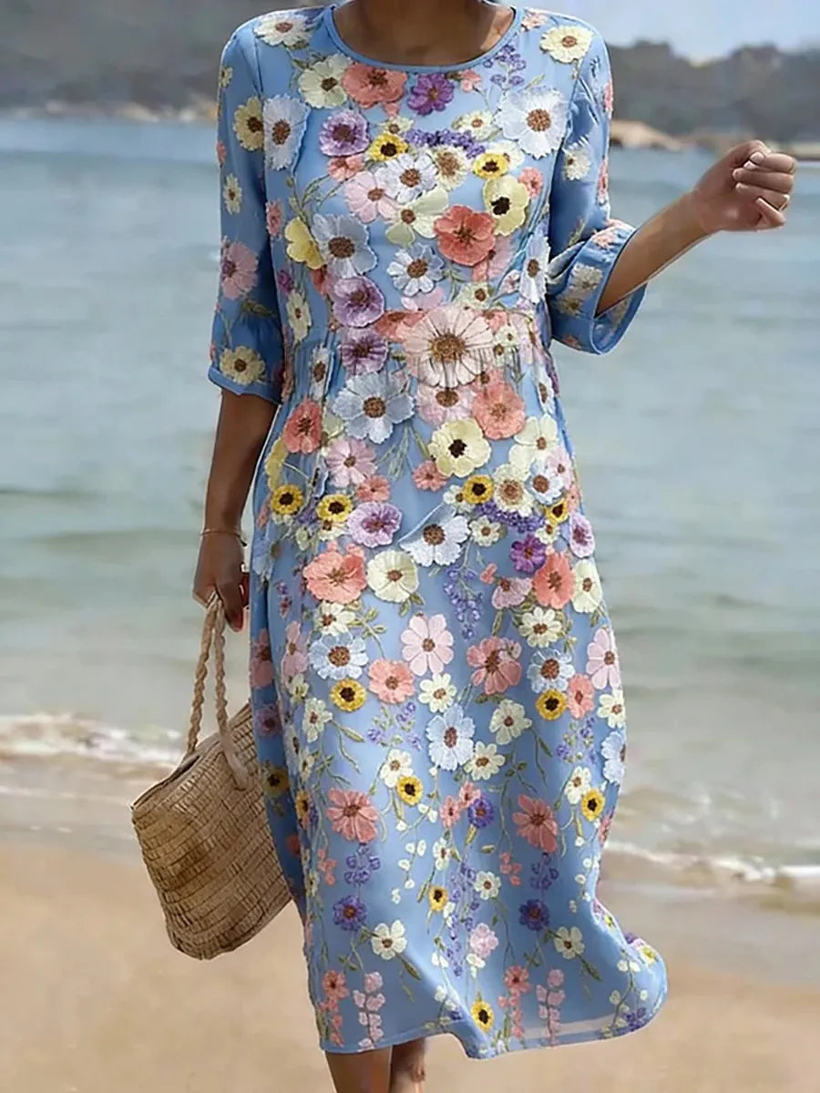 Lina | Florales Maxikleid