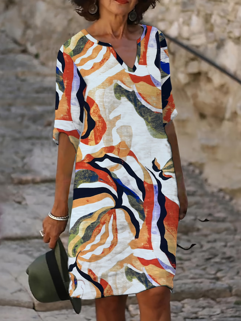 Emma | Luftiges Sommerkleid mit modernem Print