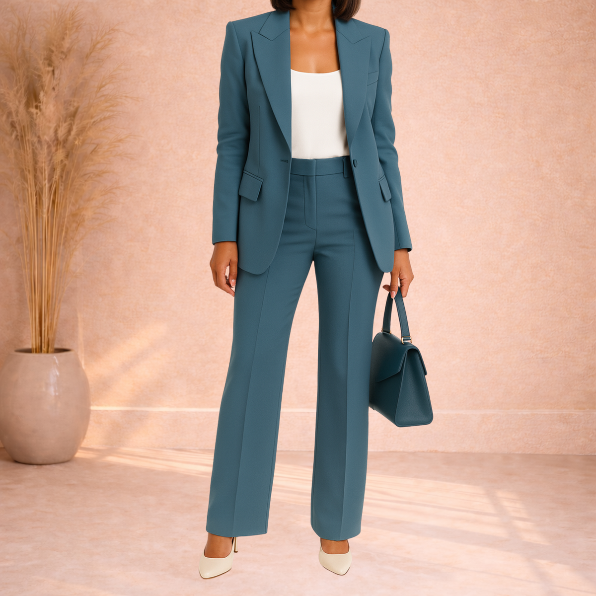 Quinn | Zweiteiliges Blazer-Set mit weiter Hose