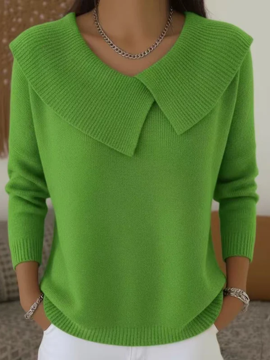 Margaret | Strickpullover mit weichem Kragen