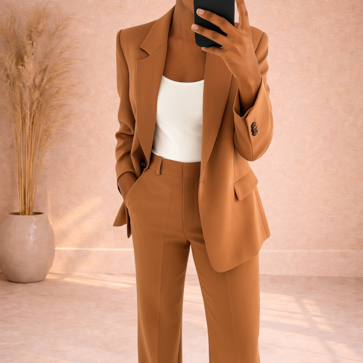 Quinn | Zweiteiliges Blazer-Set mit weiter Hose