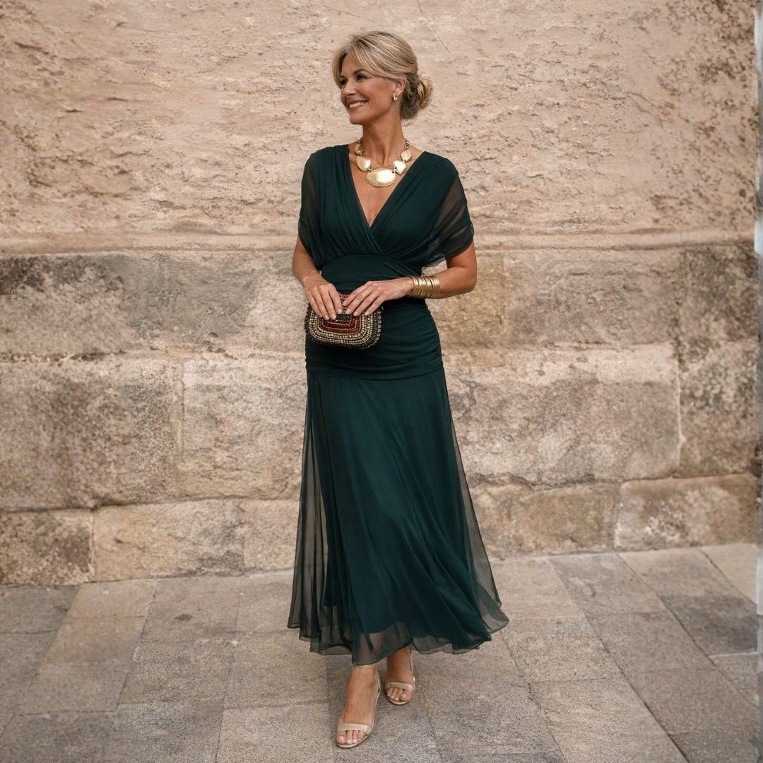 Eliza™ | Elegantes grünes Kleid