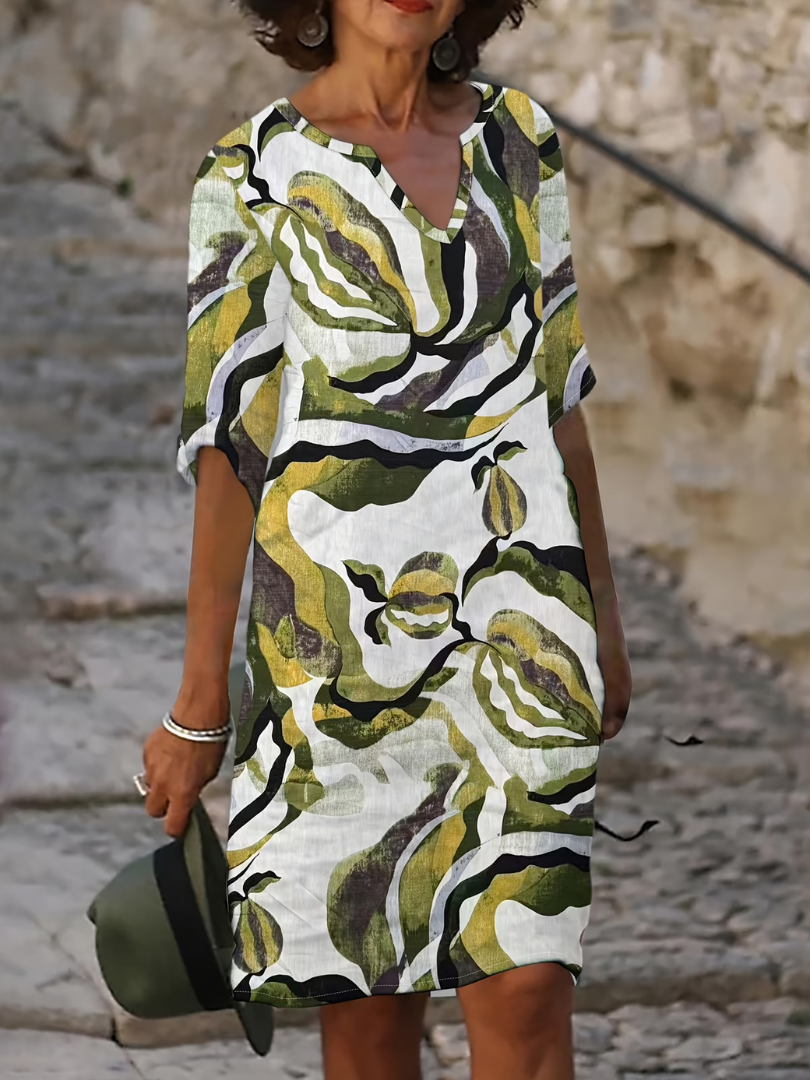 Emma | Luftiges Sommerkleid mit modernem Print