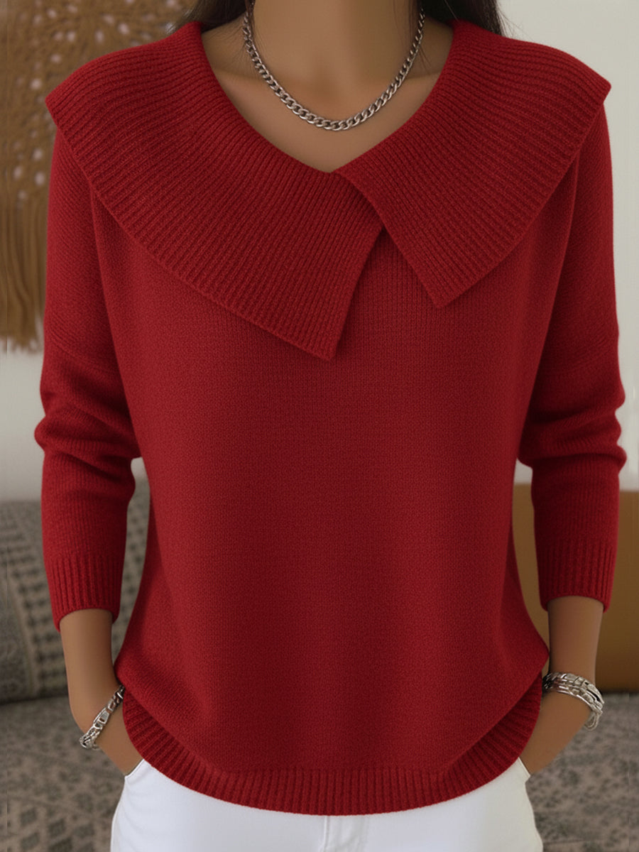 Margaret | Strickpullover mit weichem Kragen