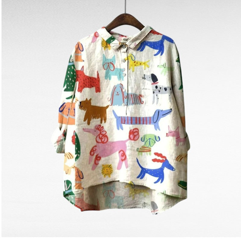 Zadie | Bluse mit Künstlerprint