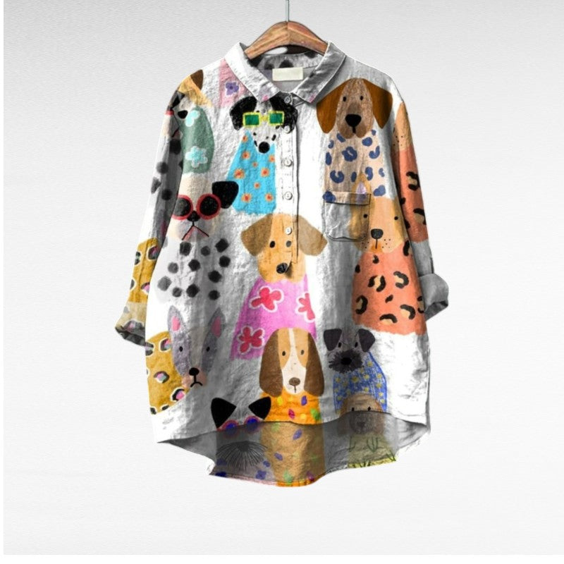 Zadie | Bluse mit Künstlerprint