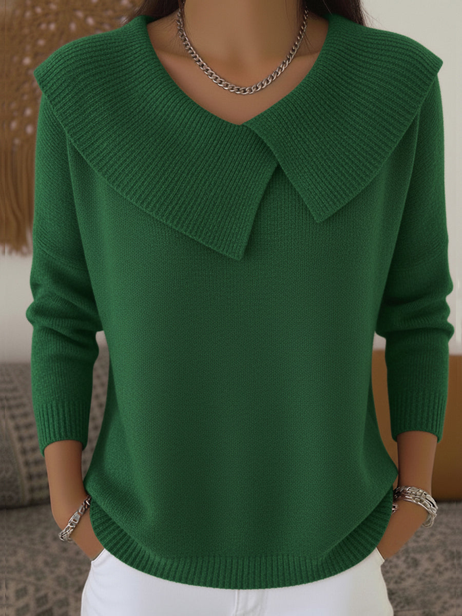 Margaret | Strickpullover mit weichem Kragen