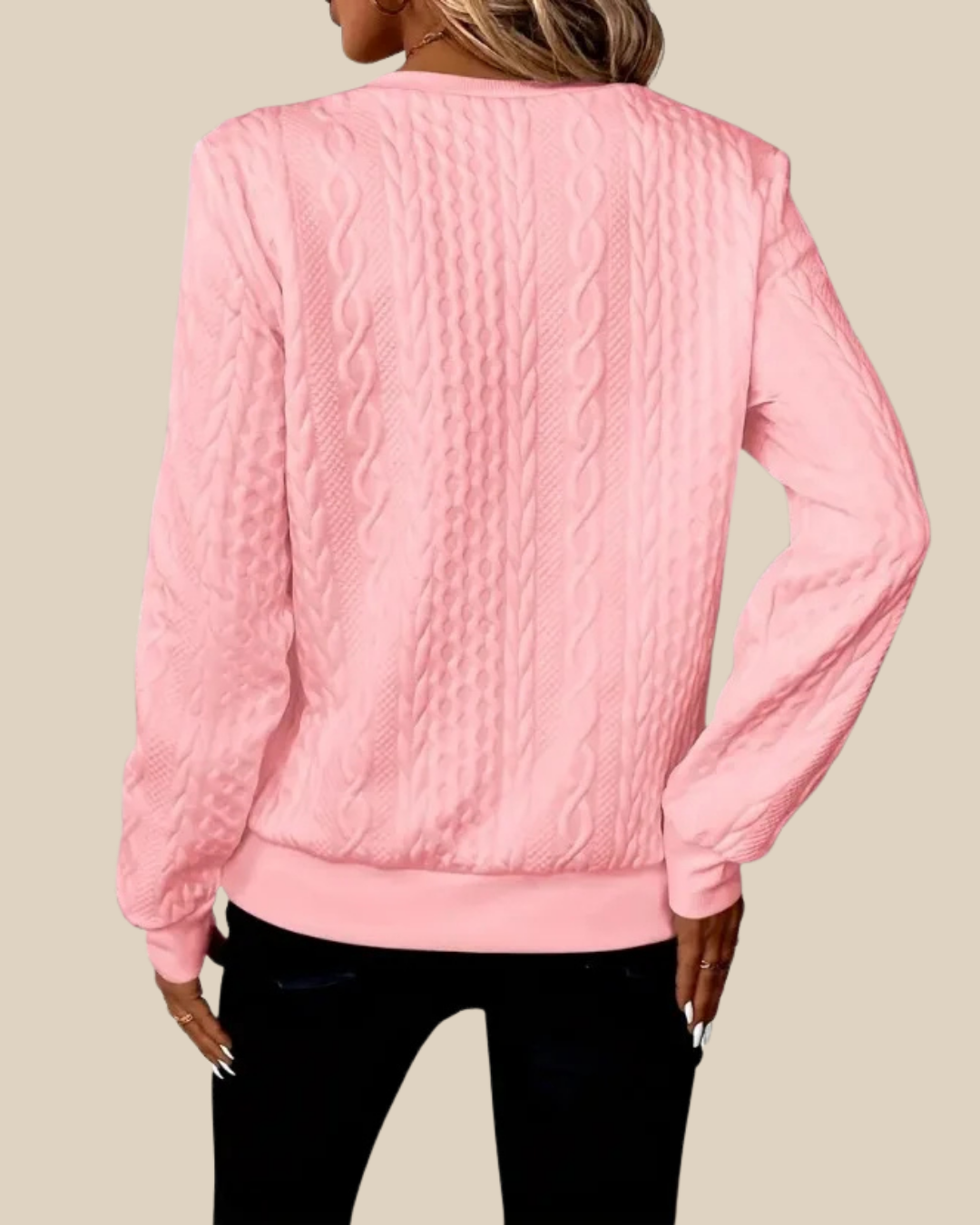 Katie | Half Zip-Zopfstrickpullover