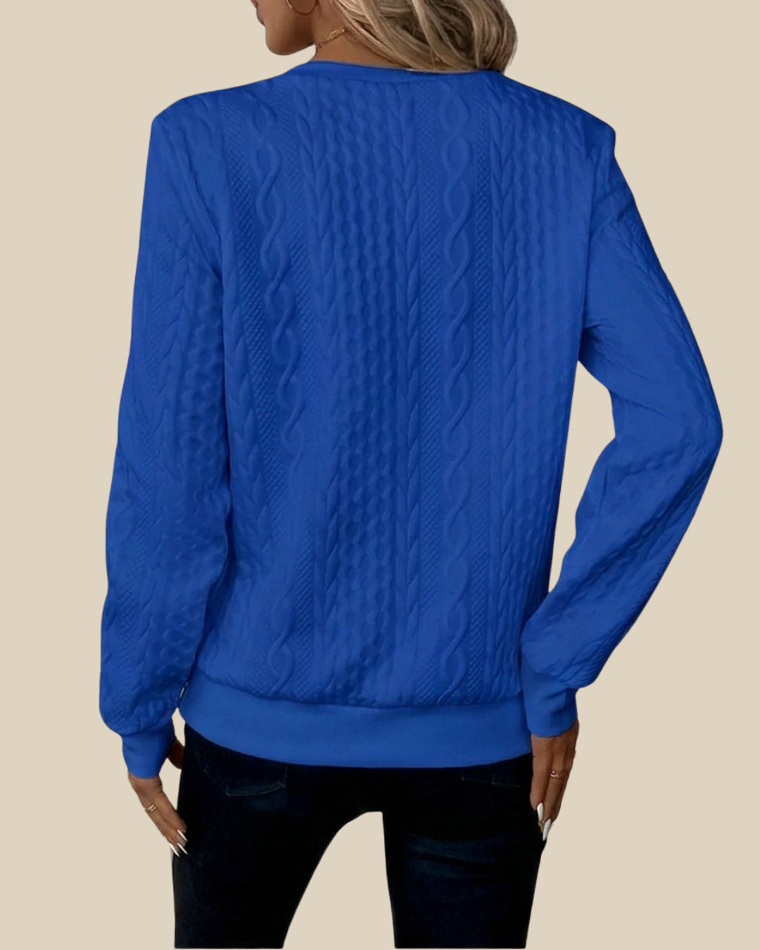 Katie | Half Zip-Zopfstrickpullover