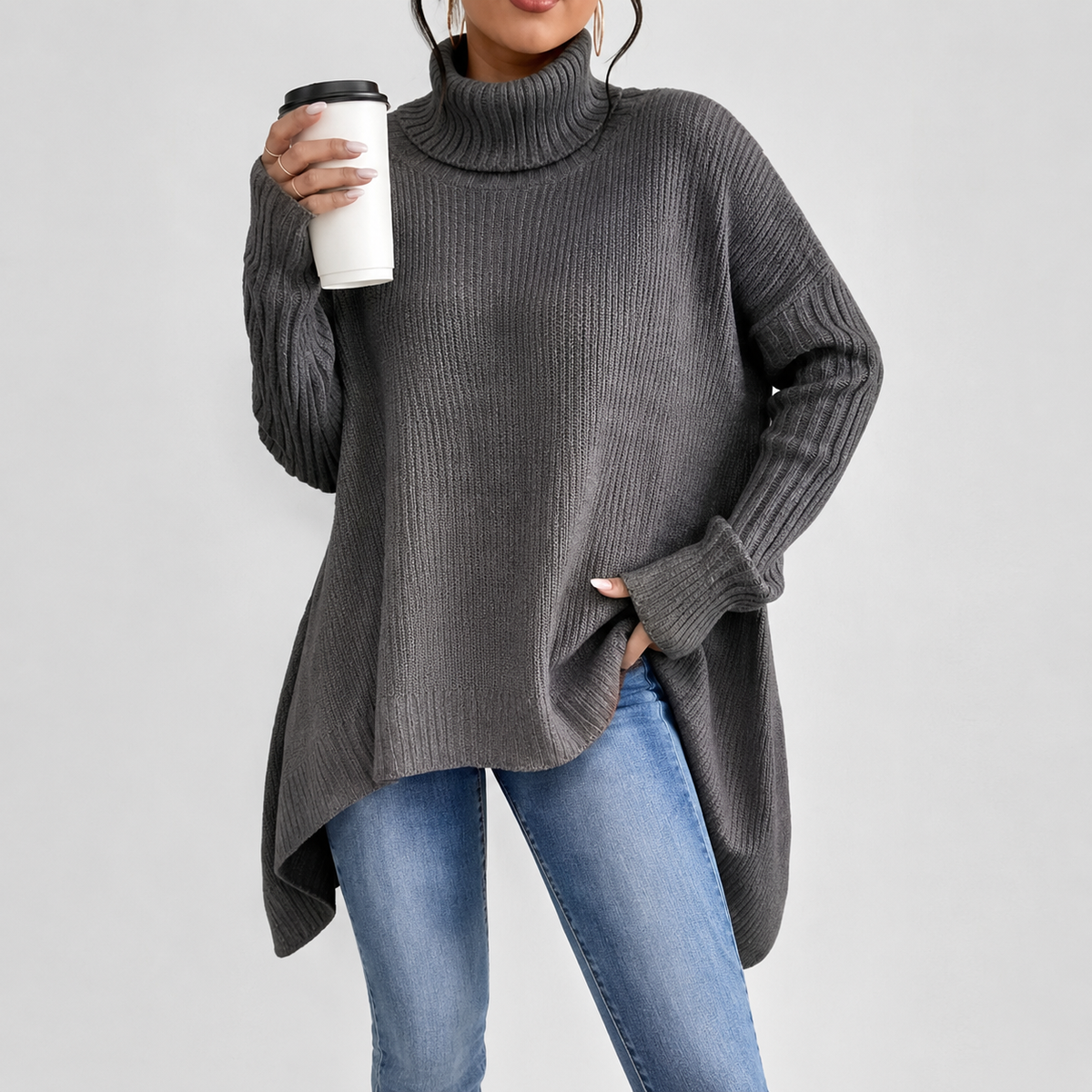Helena | Eleganter Rollkragenpullover mit lockerem Schnitt & Komfort