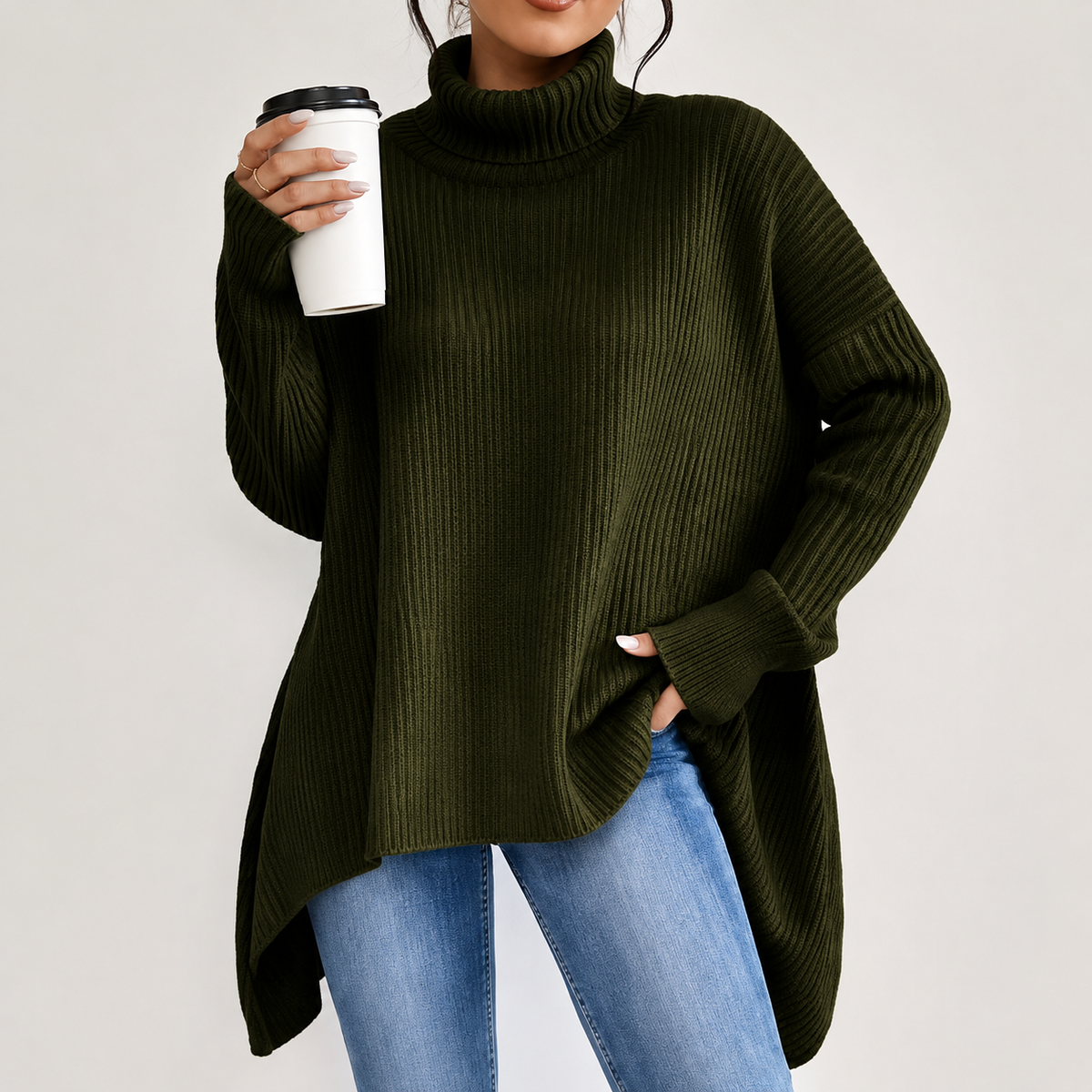Helena | Eleganter Rollkragenpullover mit lockerem Schnitt & Komfort