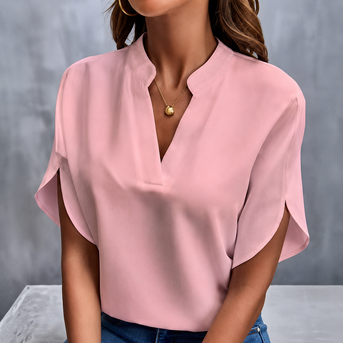 Roswina™ – Elegante V-Ausschnitt-Bluse für jeden Anlass