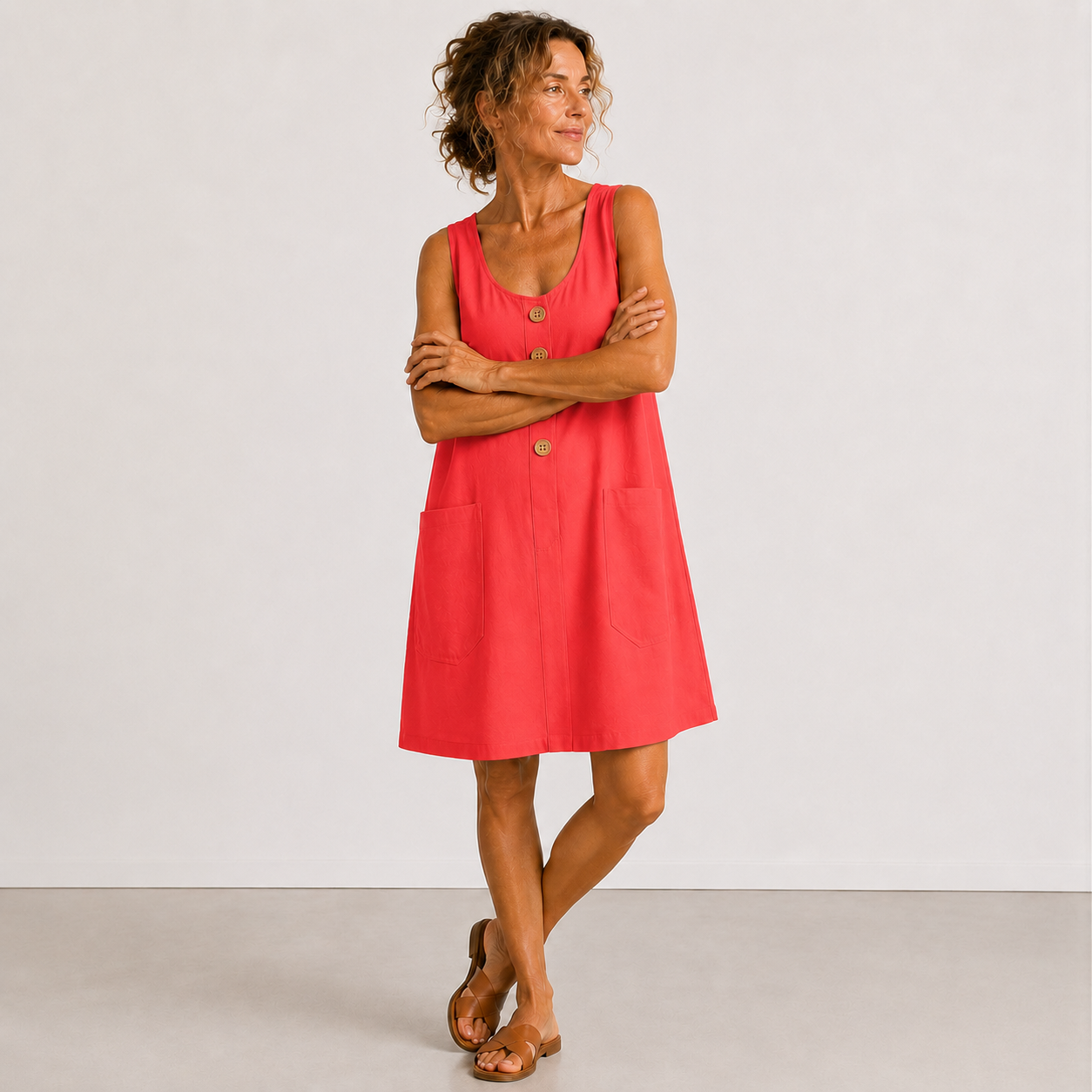 Maud | Ärmelloses Sommerkleid mit Taschen