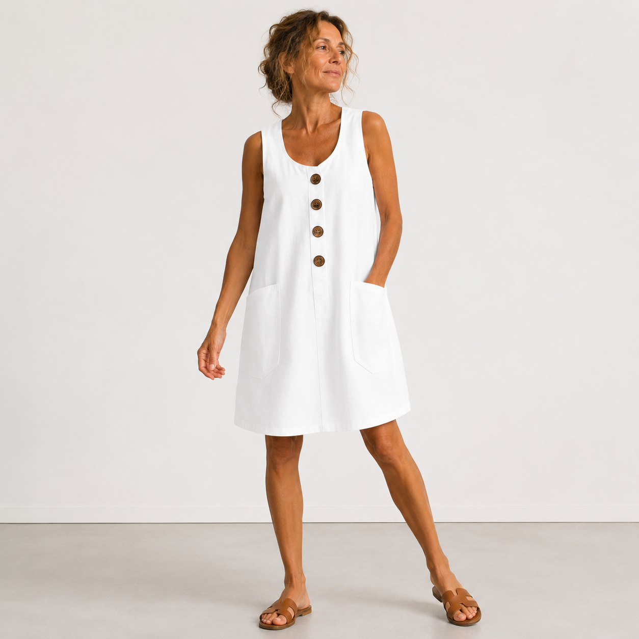 Maud | Ärmelloses Sommerkleid mit Taschen