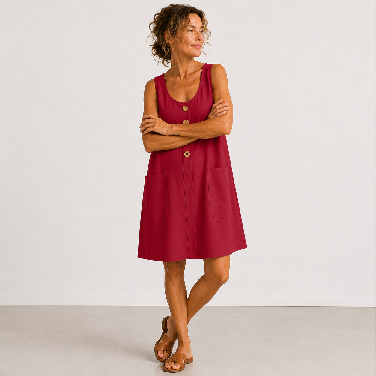 Macey | Sommerkleid aus Baumwolle und Leinen