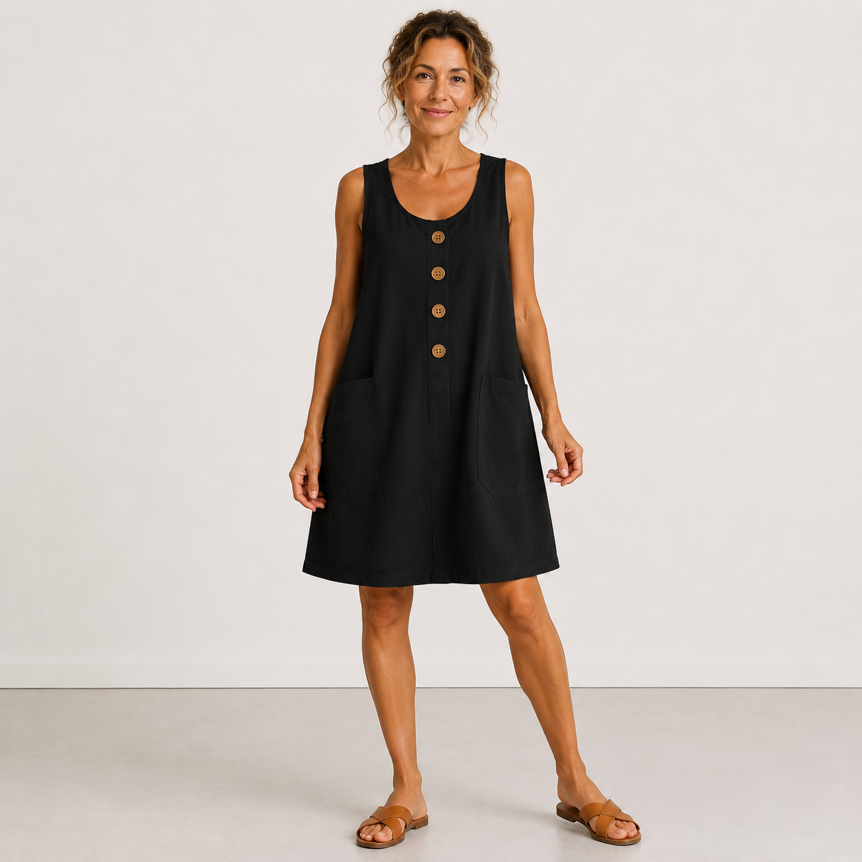 Maud | Ärmelloses Sommerkleid mit Taschen