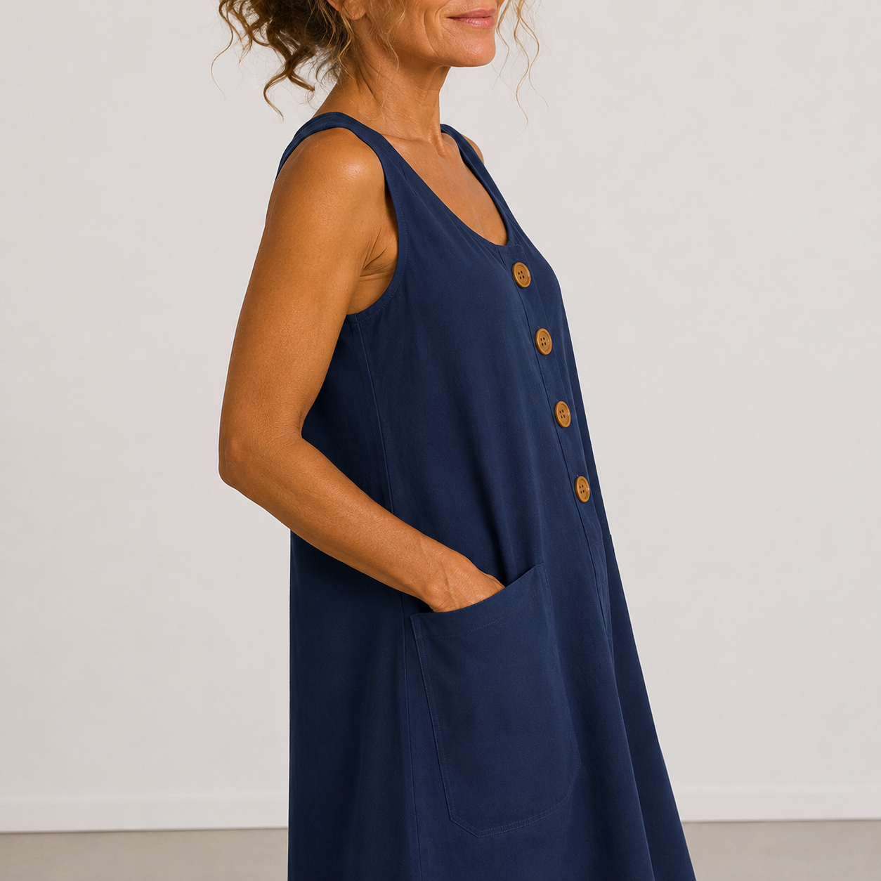 Macey | Sommerkleid aus Baumwolle und Leinen