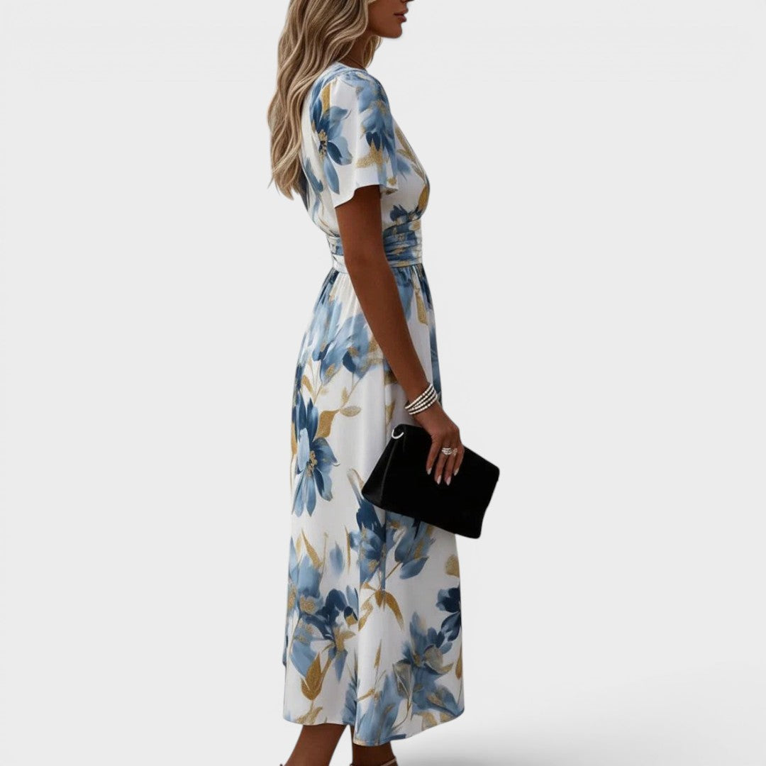 Fae | Elegantes Midikleid mit Blumenmuster