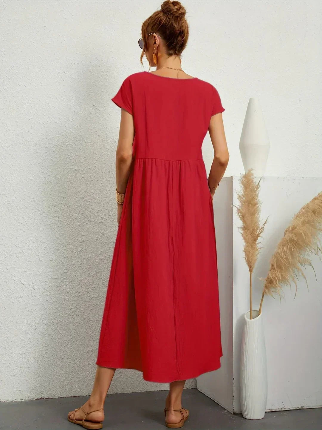 Naomi | Luftiges Maxikleid mit Taschen