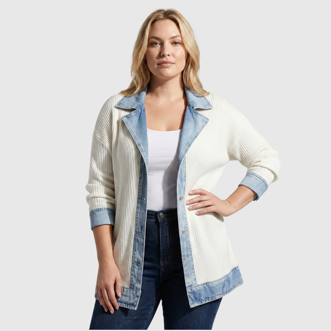 Bobbi | Lässige Patchwork Denimjacke