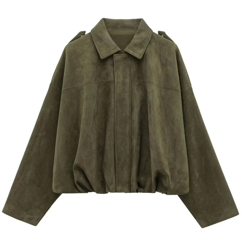 Jade | Bomberjacke mit Wildleder-Haptik