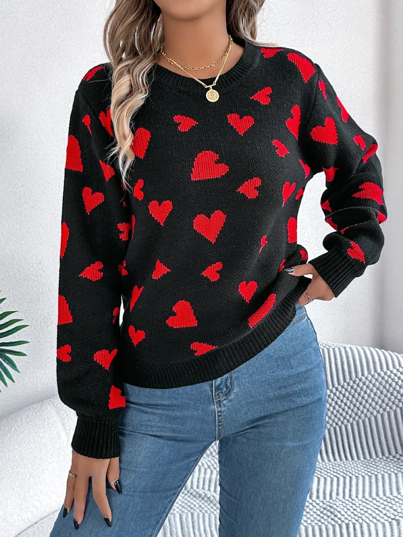 Nina | Herzstrickpullover