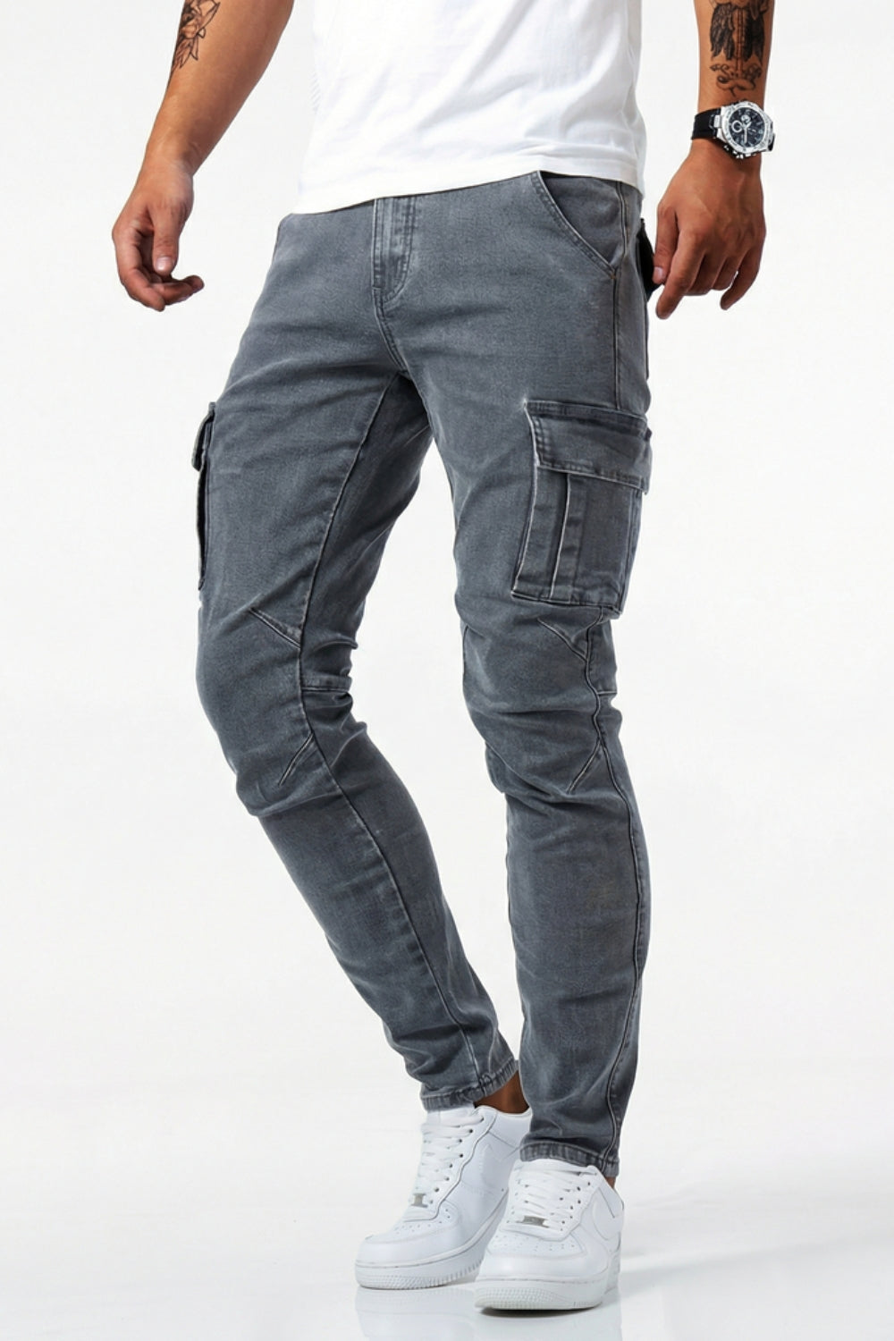 Elastische Cargo Jeans für Herren (1 kaufen, 1 GRATIS dazu)