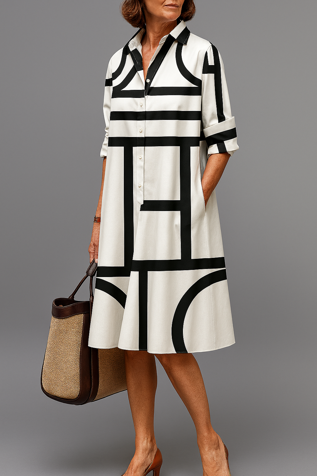 Myra | Elegantes Hemdblusenkleid