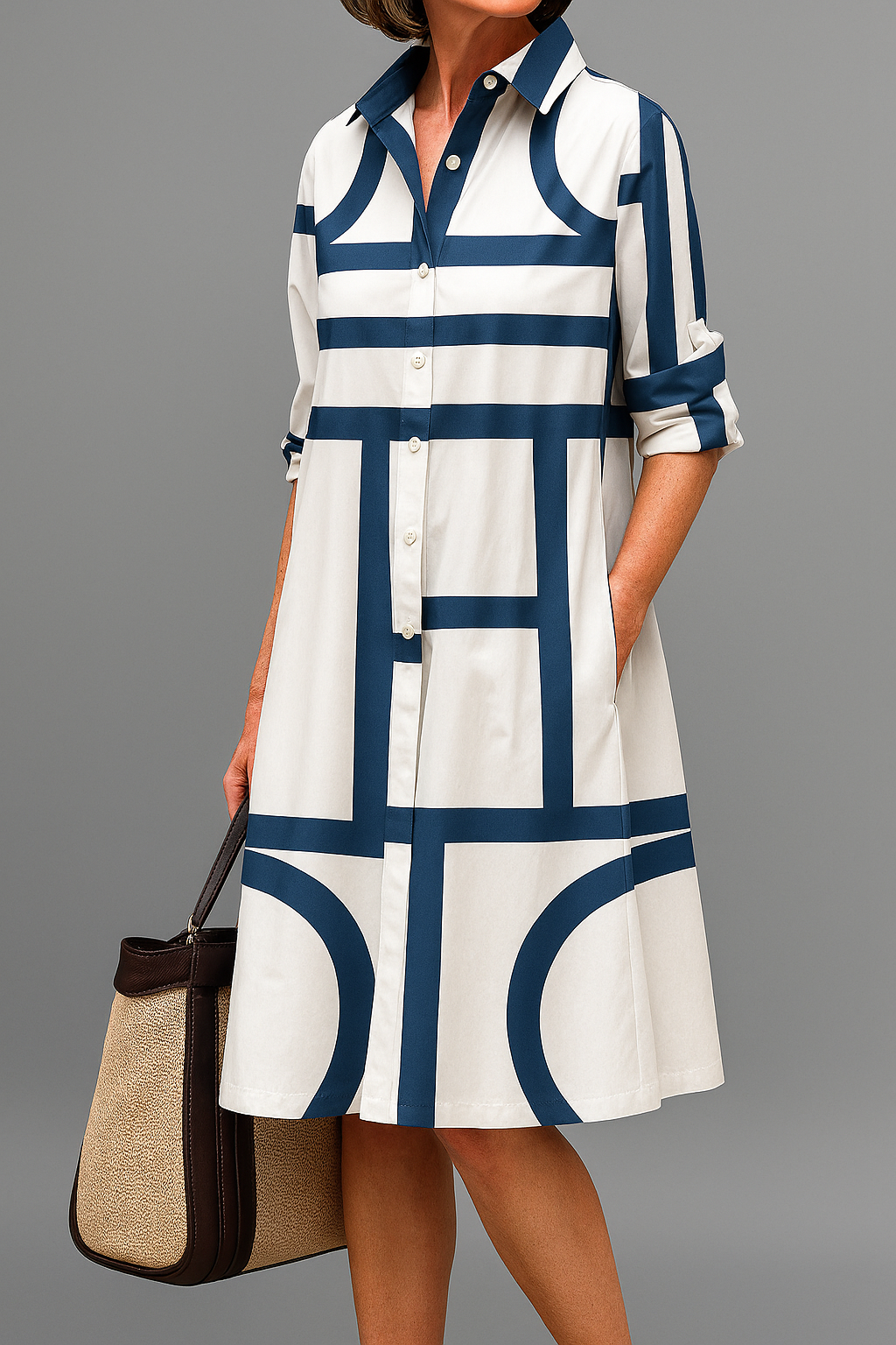 Myra | Elegantes Hemdblusenkleid