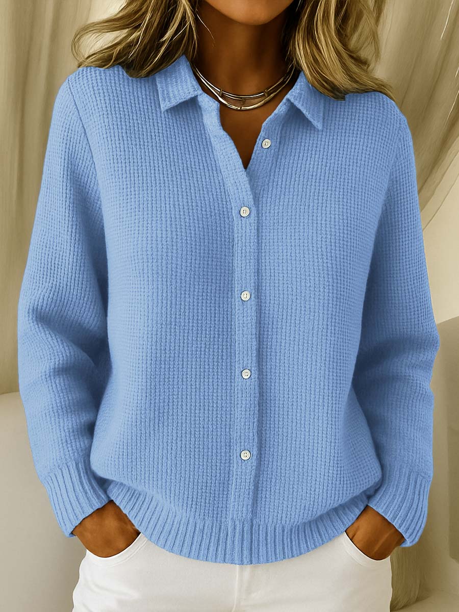 Elodie | Weicher Strickpullover mit Knöpfen