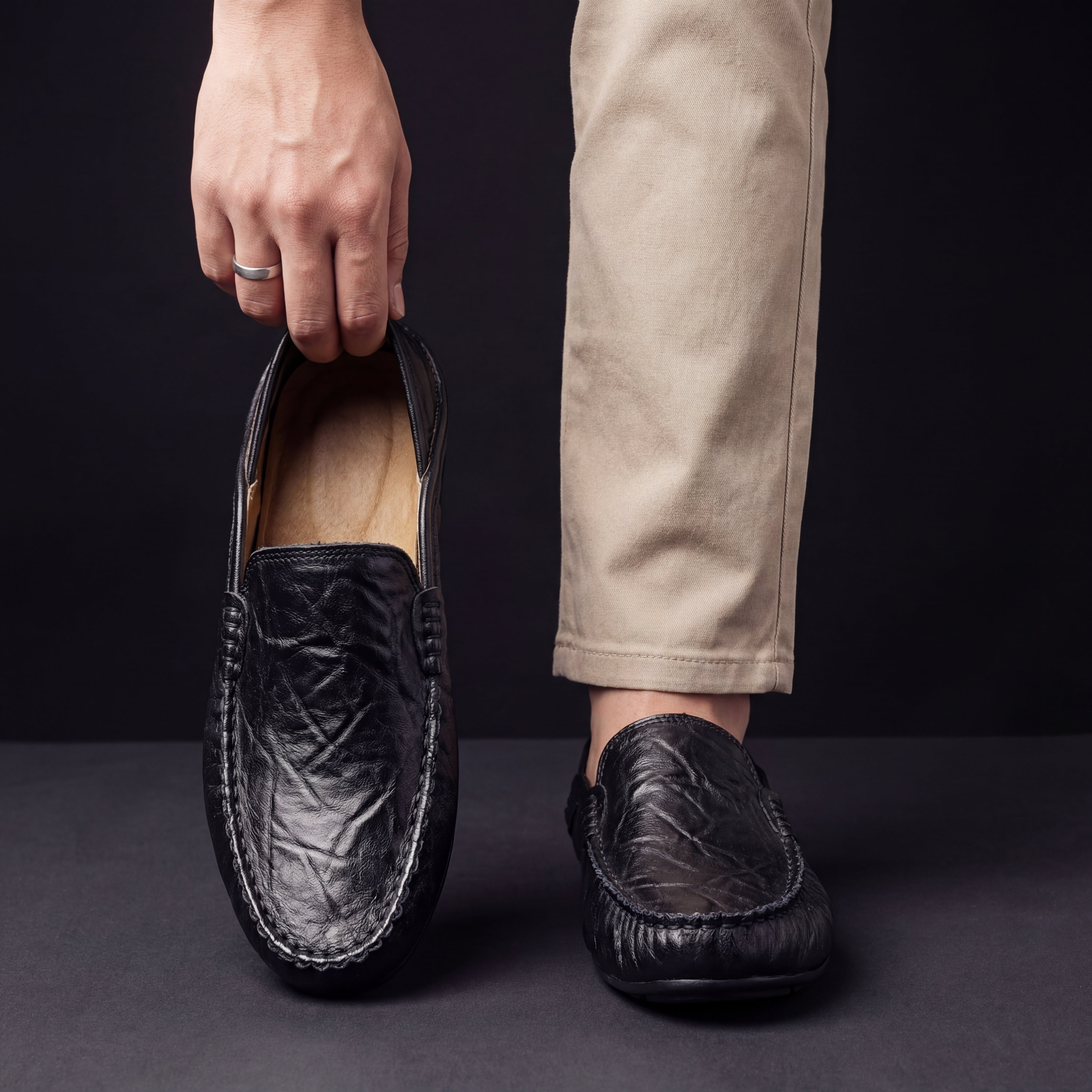 James | Herren-Leder-Mokassins