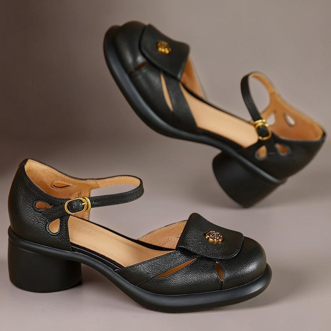 LIESE | Sandalen mit Plateau und transparentem Riemen