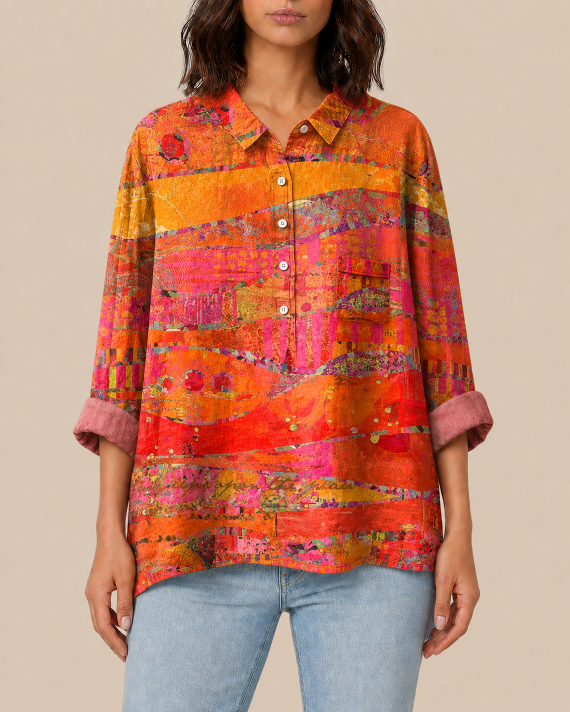 Rylie | Bluse mit Künstlerprint