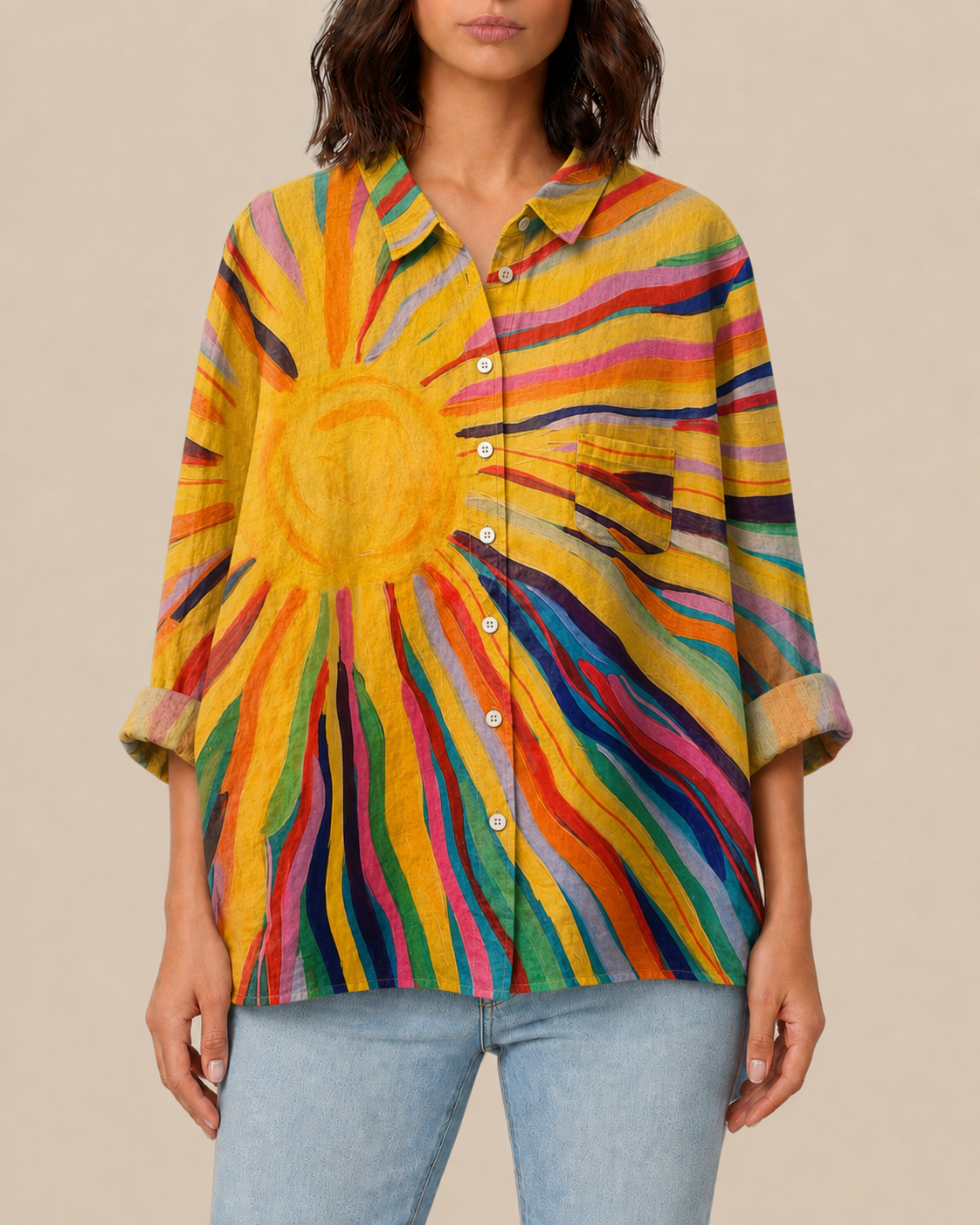 Selah | Bluse mit Künstlerprint