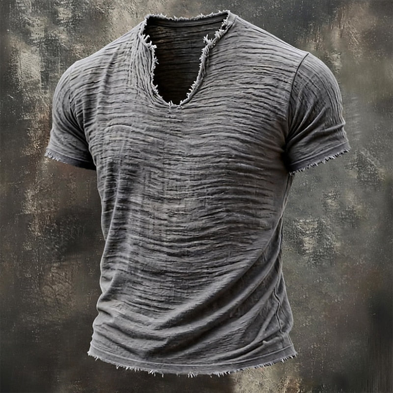 Varel | Vintage T-Shirt mit V-Ausschnitt