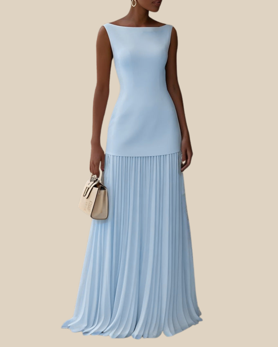 Luna | Plissiertes Maxikleid