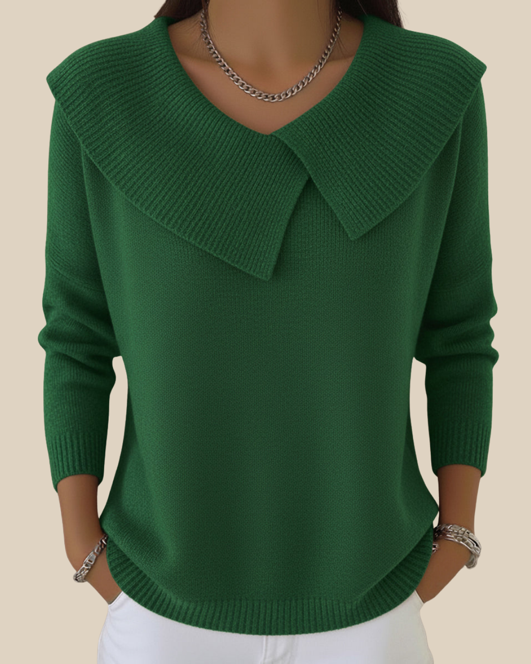 Margaret | Strickpullover mit weichem Kragen