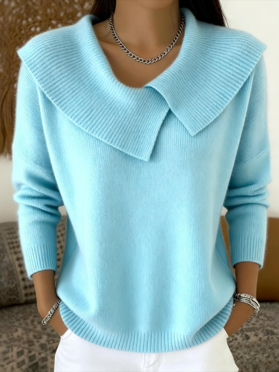 Margaret | Strickpullover mit weichem Kragen