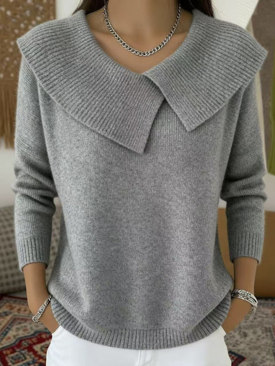 Margaret | Strickpullover mit weichem Kragen