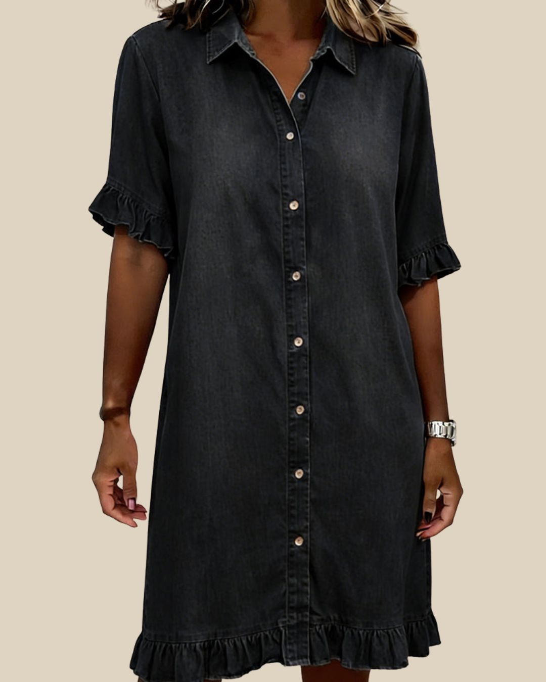 Lexie | Lässiges Kleid in Denimoptik