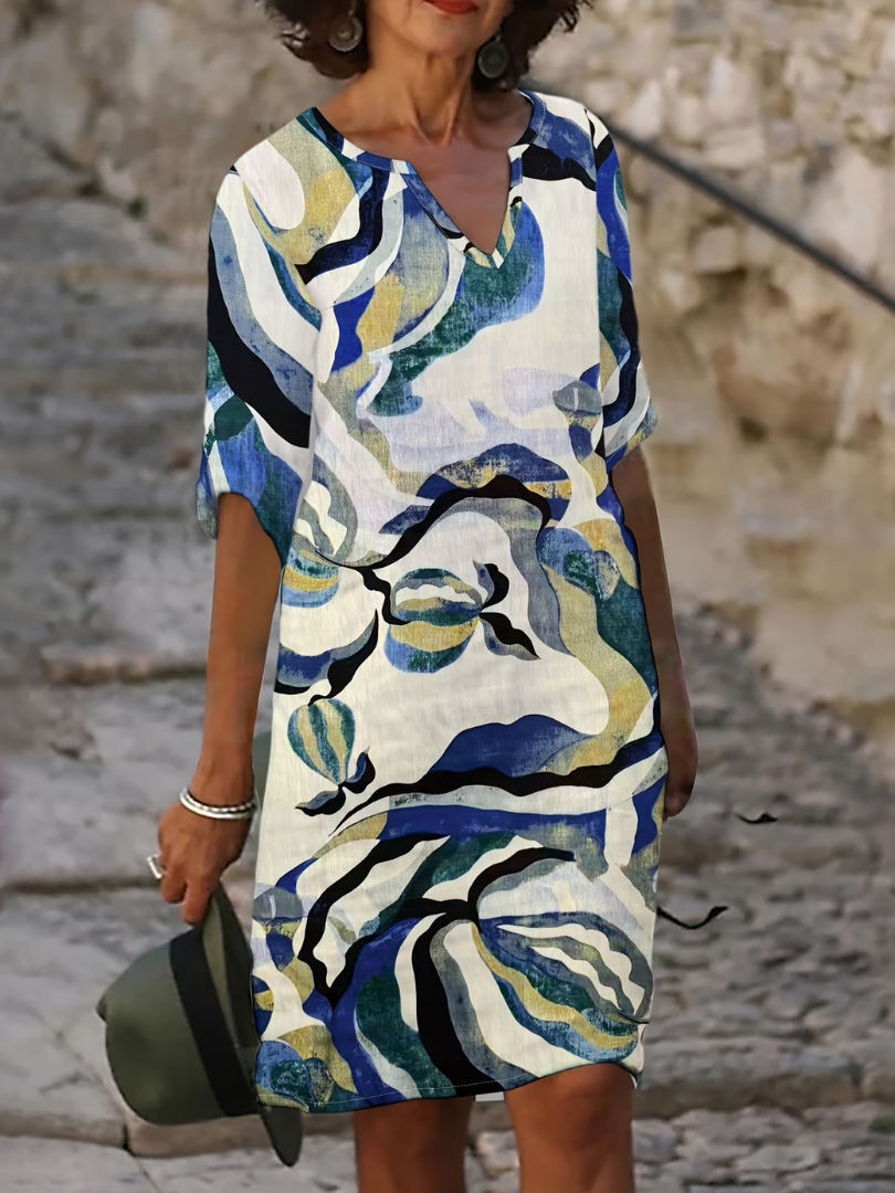 Emma | Luftiges Sommerkleid mit modernem Print