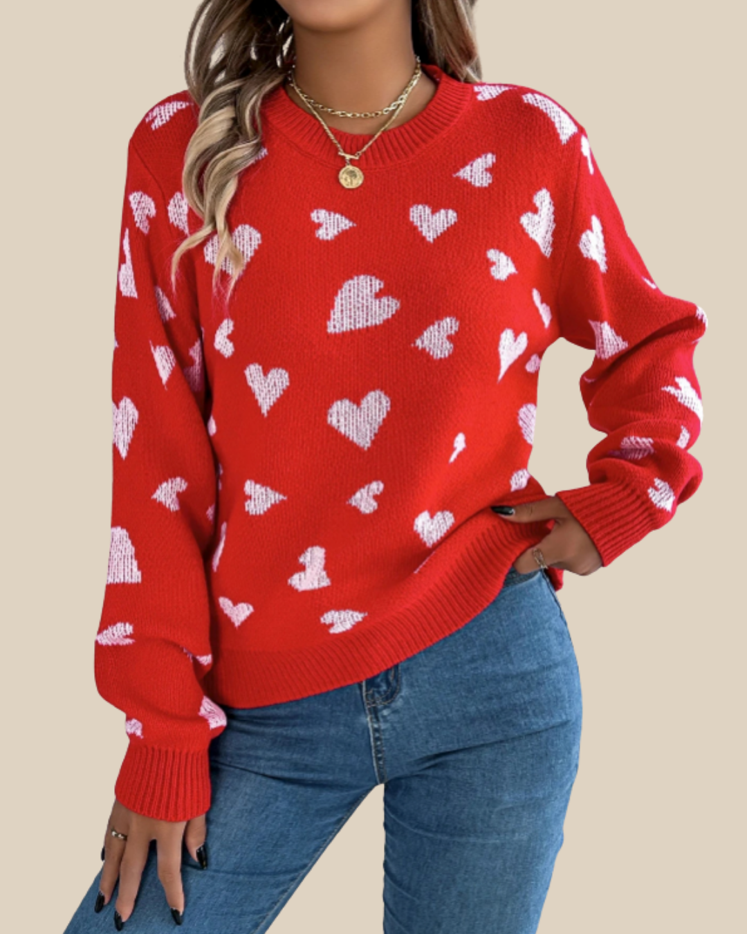 Nina | Herzstrickpullover