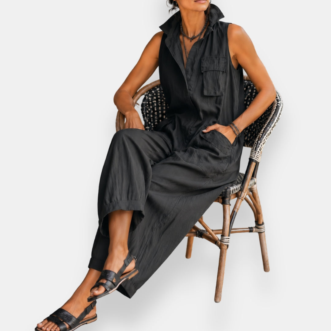 Geraldine | Oversize ärmelloser Jumpsuit