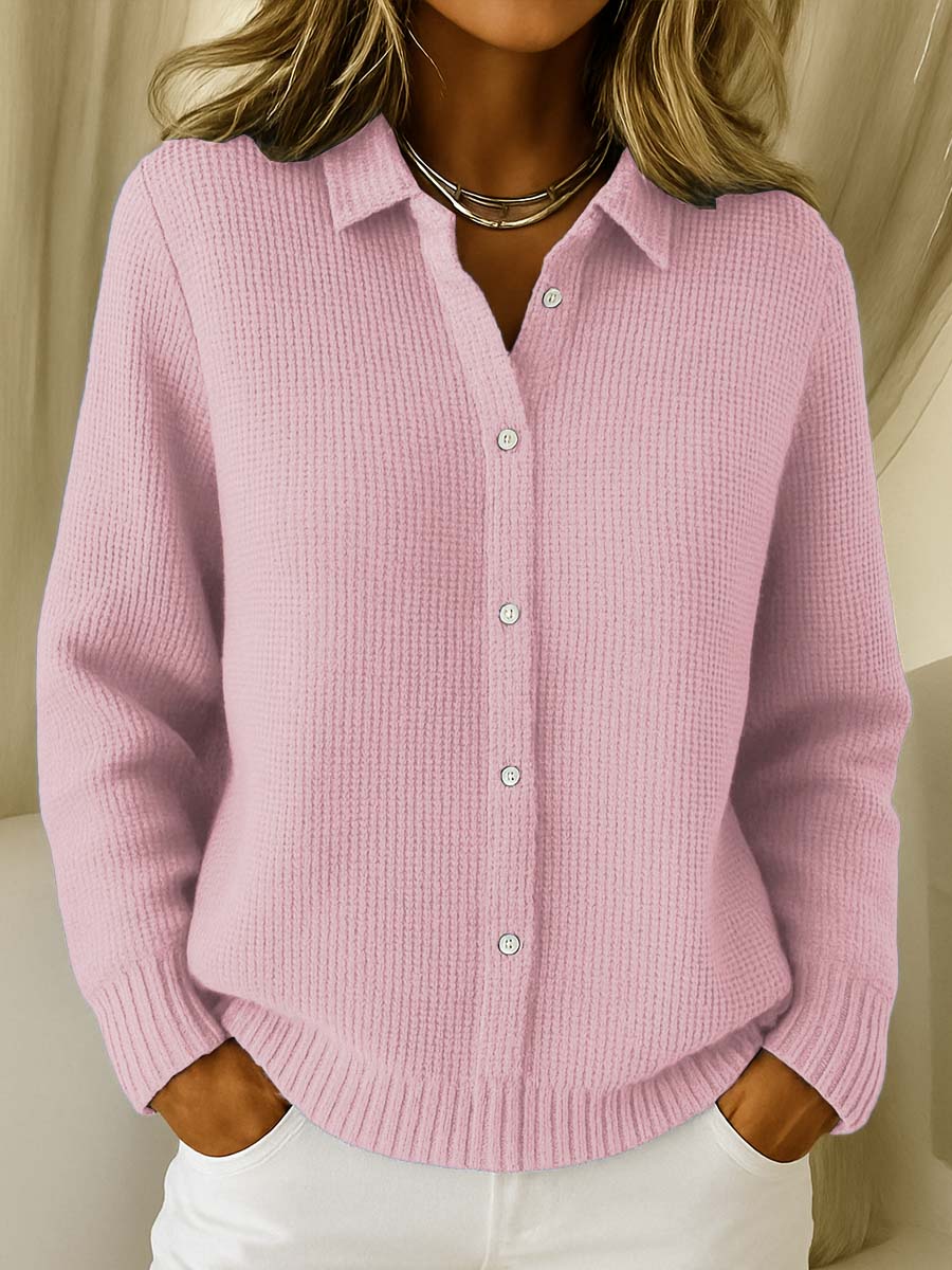 Elodie | Weicher Strickpullover mit Knöpfen