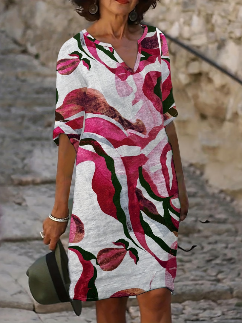 Emma | Luftiges Sommerkleid mit modernem Print