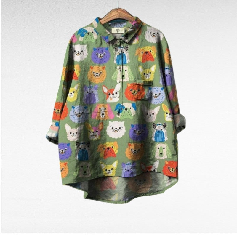 Zadie | Bluse mit Künstlerprint
